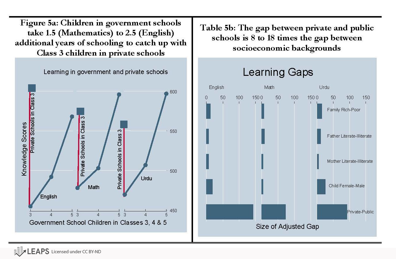 Learning gaps by various demographics and school type