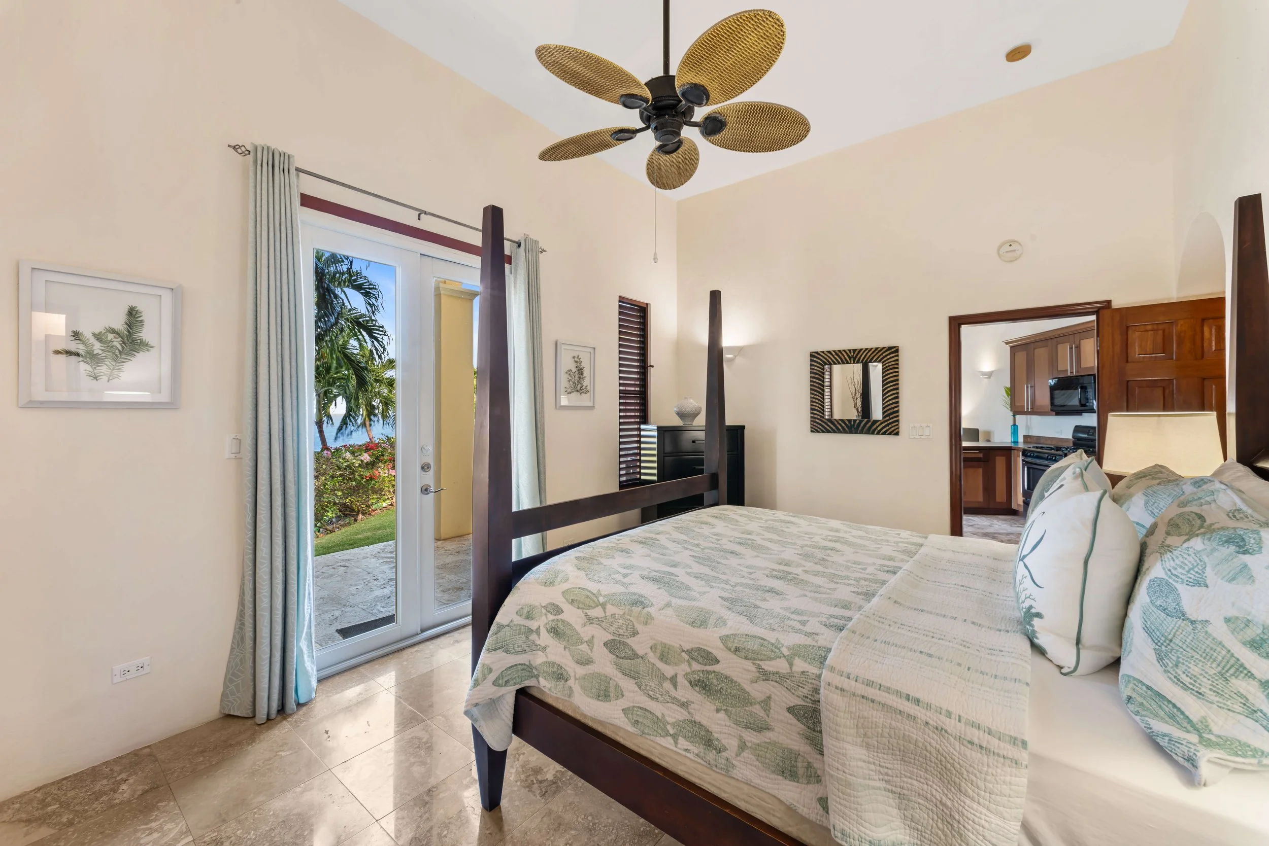 Suite five over looking its own terrace 
