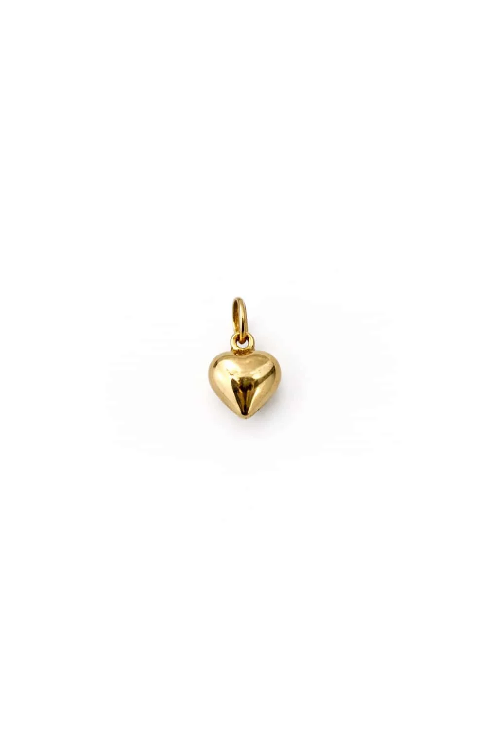Solid Gold Puffed Heart Pendant