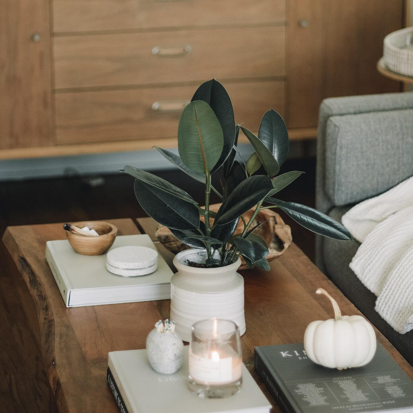 3 tips to styling your coffee table 

Think About Heights
If all the items are a similar size or height, you may find the arrangement looks flat and uninteresting! 

Make sure you alternate the heights of the objects, but functionality still is key. 