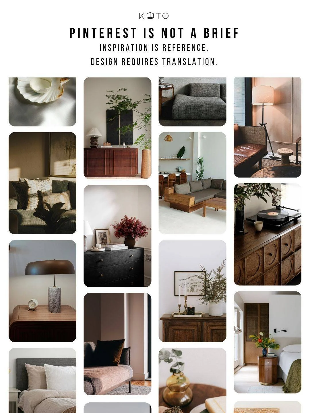 Pinterest shows outcomes.
It does not show structure.

It does not show ceiling heights.
It does not show services.
It does not show what sits behind the wall.
It does not show cost.

An image can tell you what you like.
It cannot tell you what will 