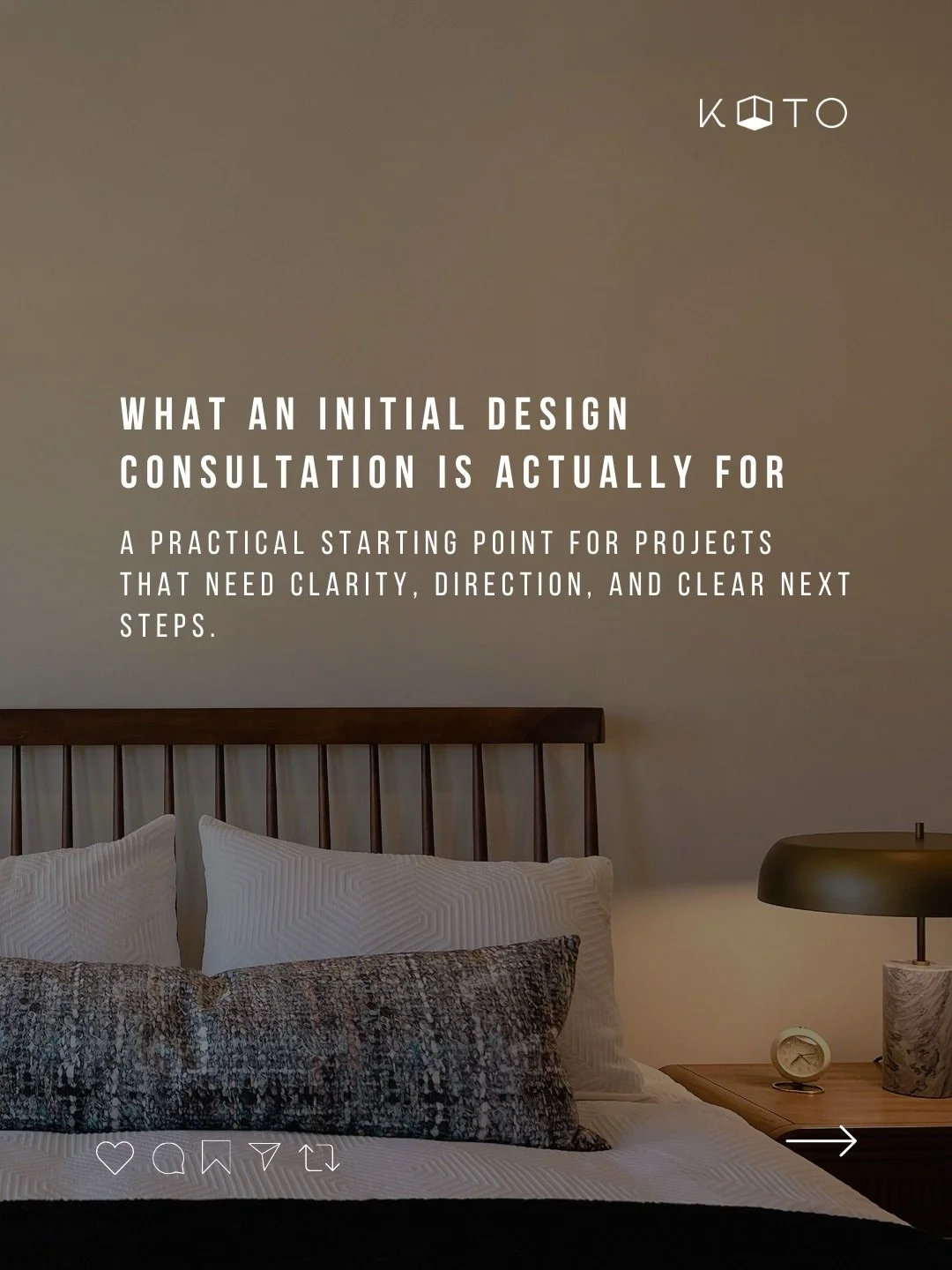 An initial design consultation is often most useful before too much has been locked in.

It can help clarify what is and isn&rsquo;t working, which decisions need to be made early, and where the project would benefit from more direction before things