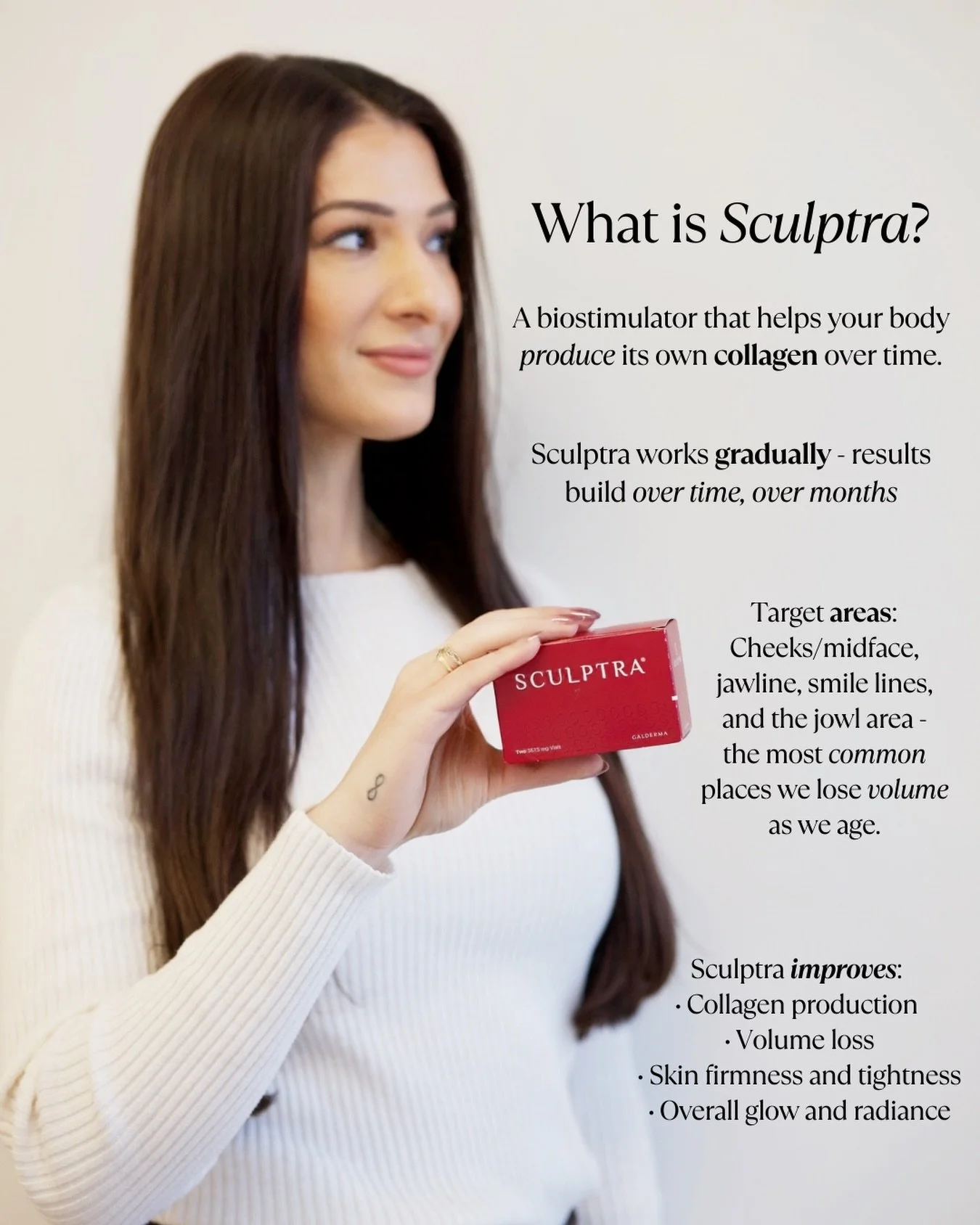 Let&rsquo;s talk @sculptrausa ✨🫶🏻🤍

Sculptra is not your typical filler &mdash; it&rsquo;s collagen stimulation on a whole different level ✨

Sculptra works gradually and naturally by stimulating your body&rsquo;s own collagen production. Instead 