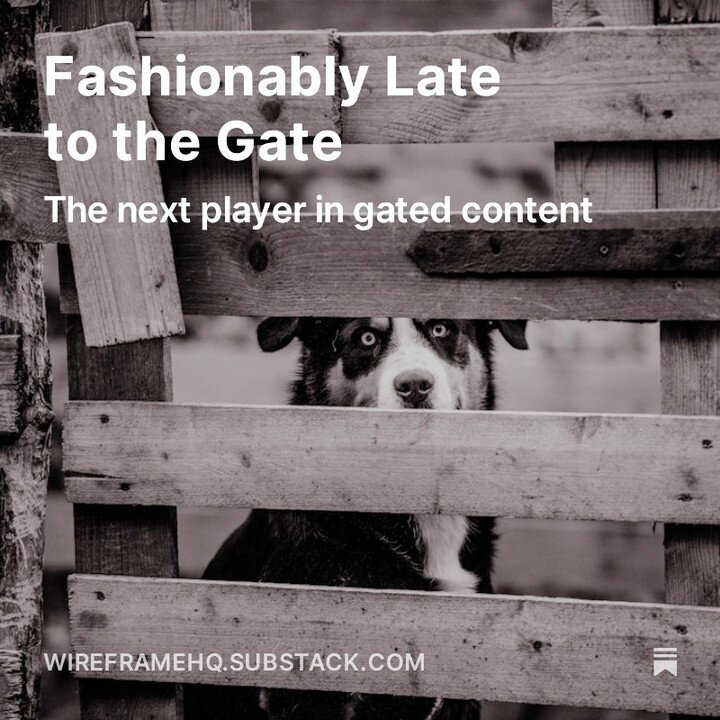 This week, Squarespace unleashed a paywall feature for blogs, providing an easy alternative to other content-gating platforms.

Check out my newest post on Substack, one of the most popular models and ecosystems for content creators wishing to offer 