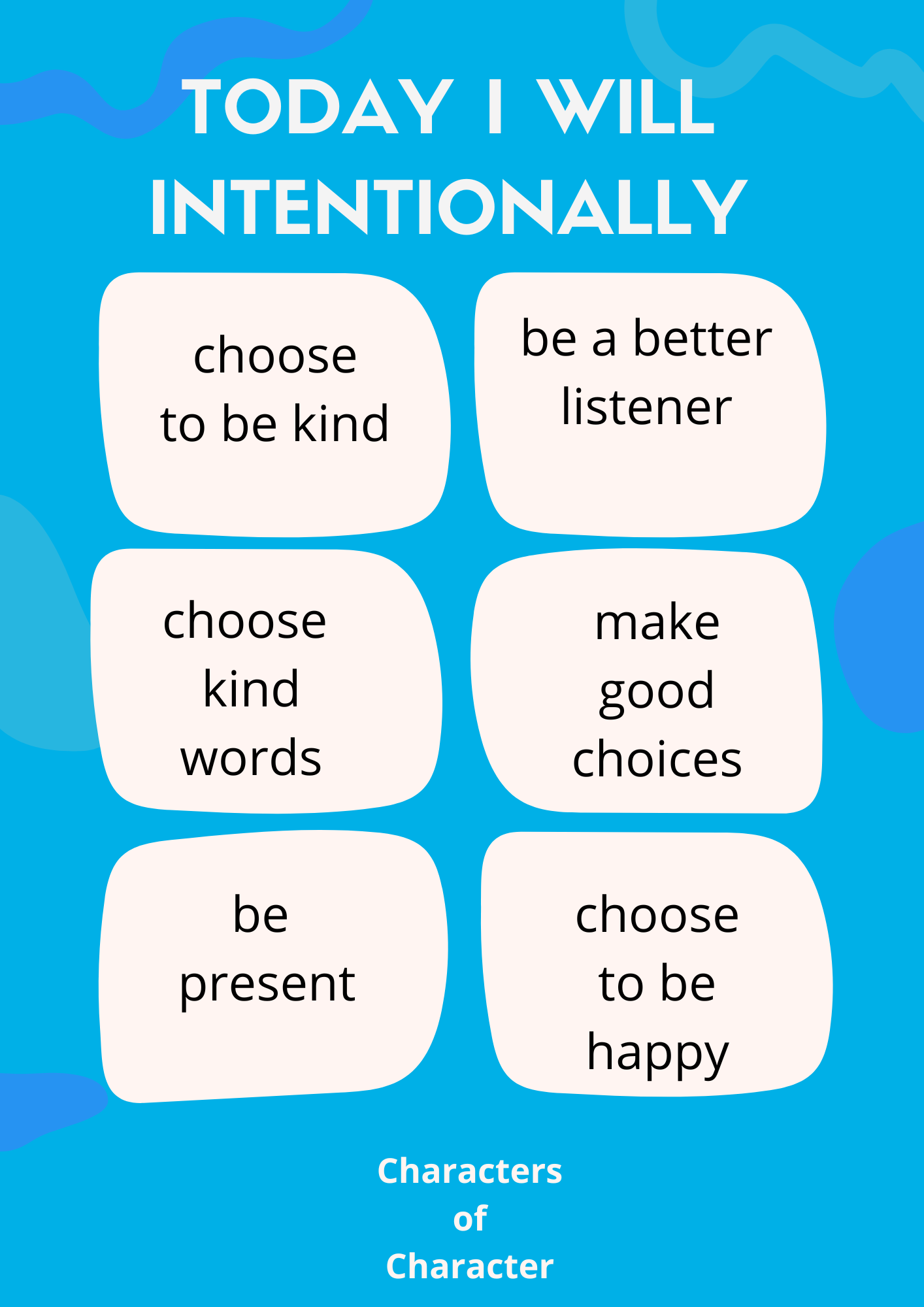 Mindful Monday-Intentions — Characters of Character NFP, Inc.