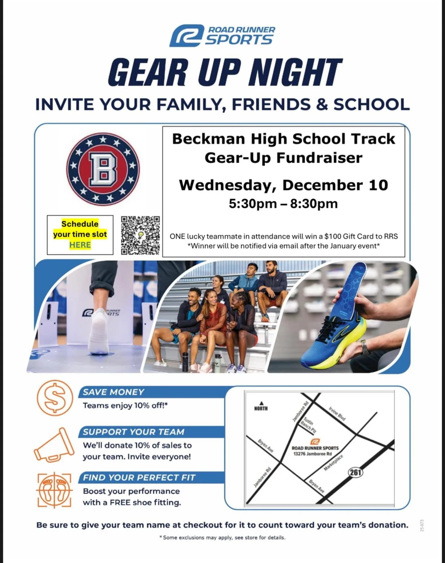 10% off at Road Runner Sports Next Wednesday from 5:30-8:30pm.
Grab your spikes, support the team, win the season! 
A portion comes back to our team! Let&rsquo;s run this season right!