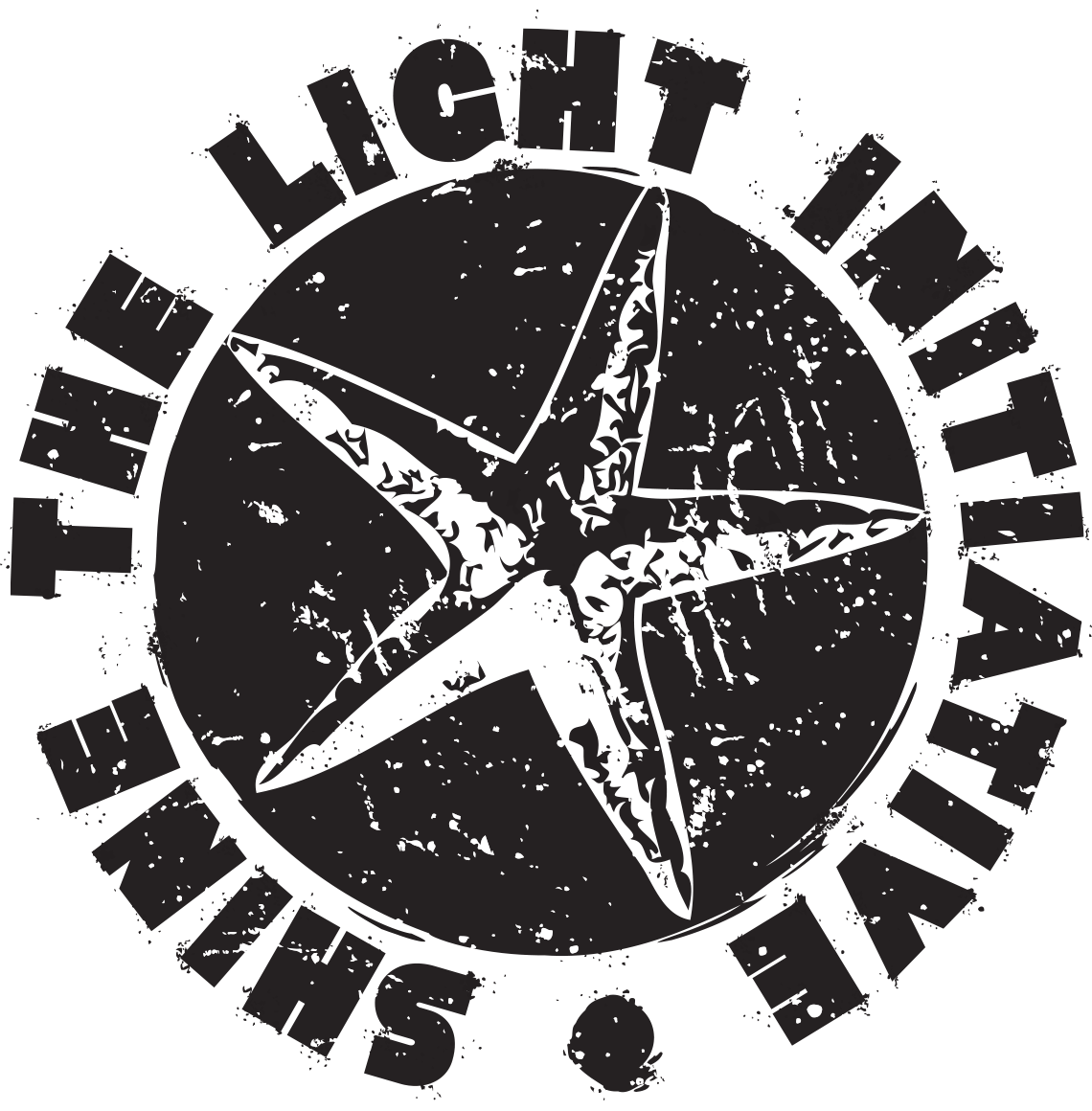 A circular logo with a star in the center, surrounded by the words 'SHINE LIGHT LIGHT LIGHT' in a distressed font.