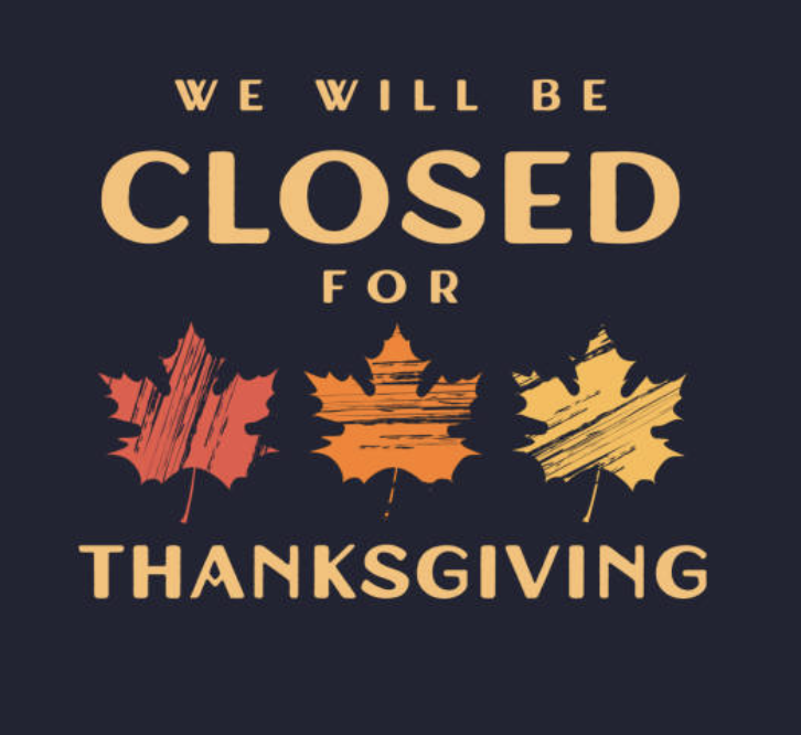 Closed to give Thanks!