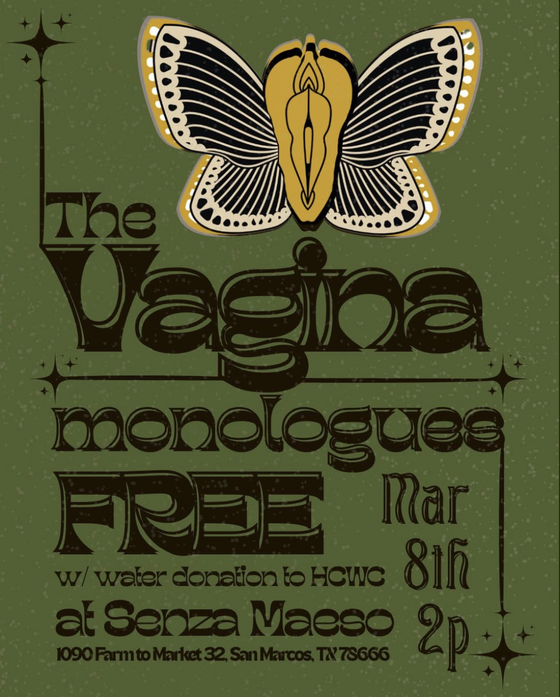 Vagina Monologues Performs at Senza Maeso - FREE