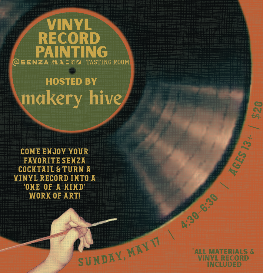 Paint a Vinyl Record w/ Makery Hive
