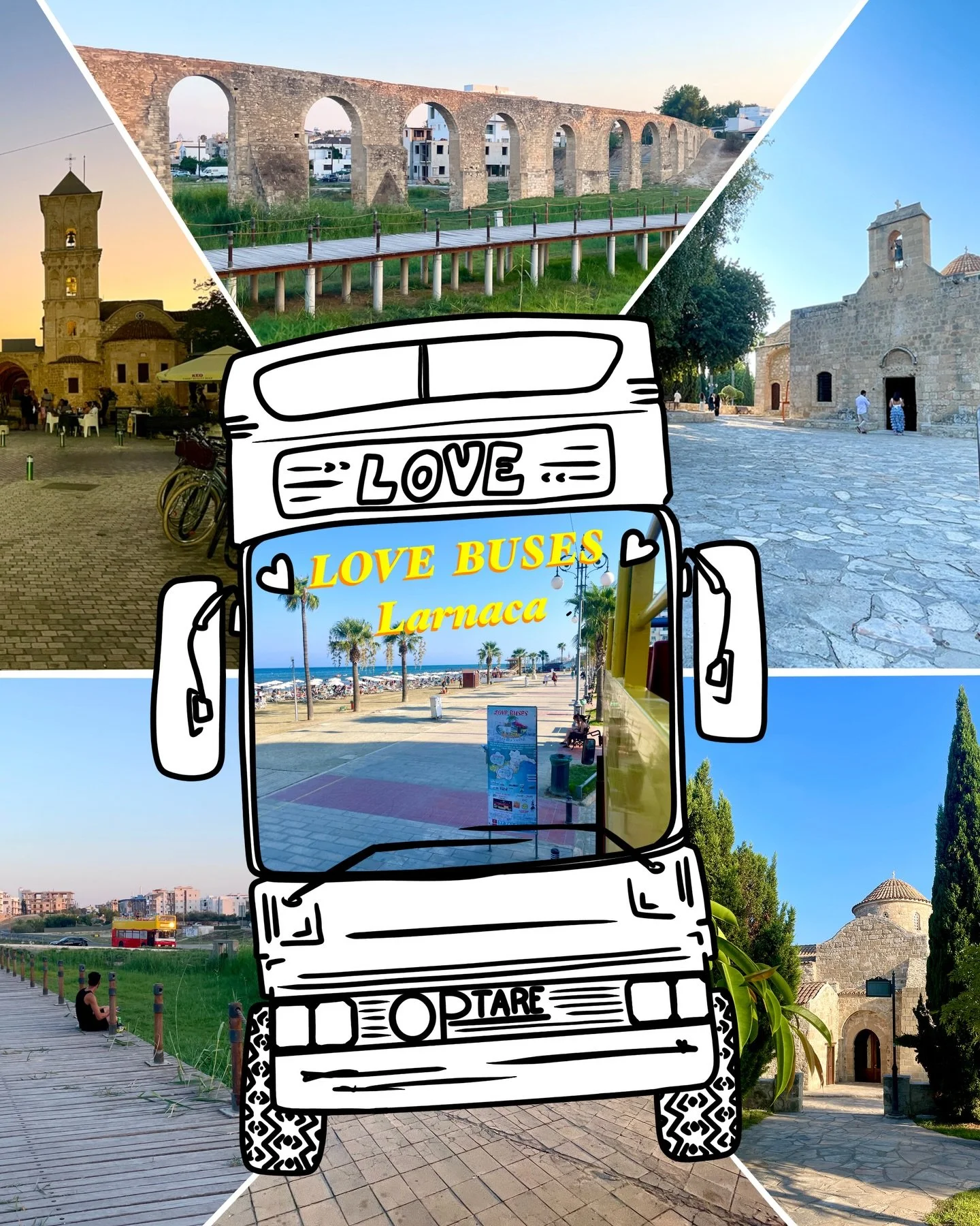 Love Buses Larnaka takes you sightseeing around the city and the outer suburbs. We visited within 2,5 hours several interesting locations and had a little stopover at 3 of them to discover the beauty that those historic places offer.

🟡The holy Chur