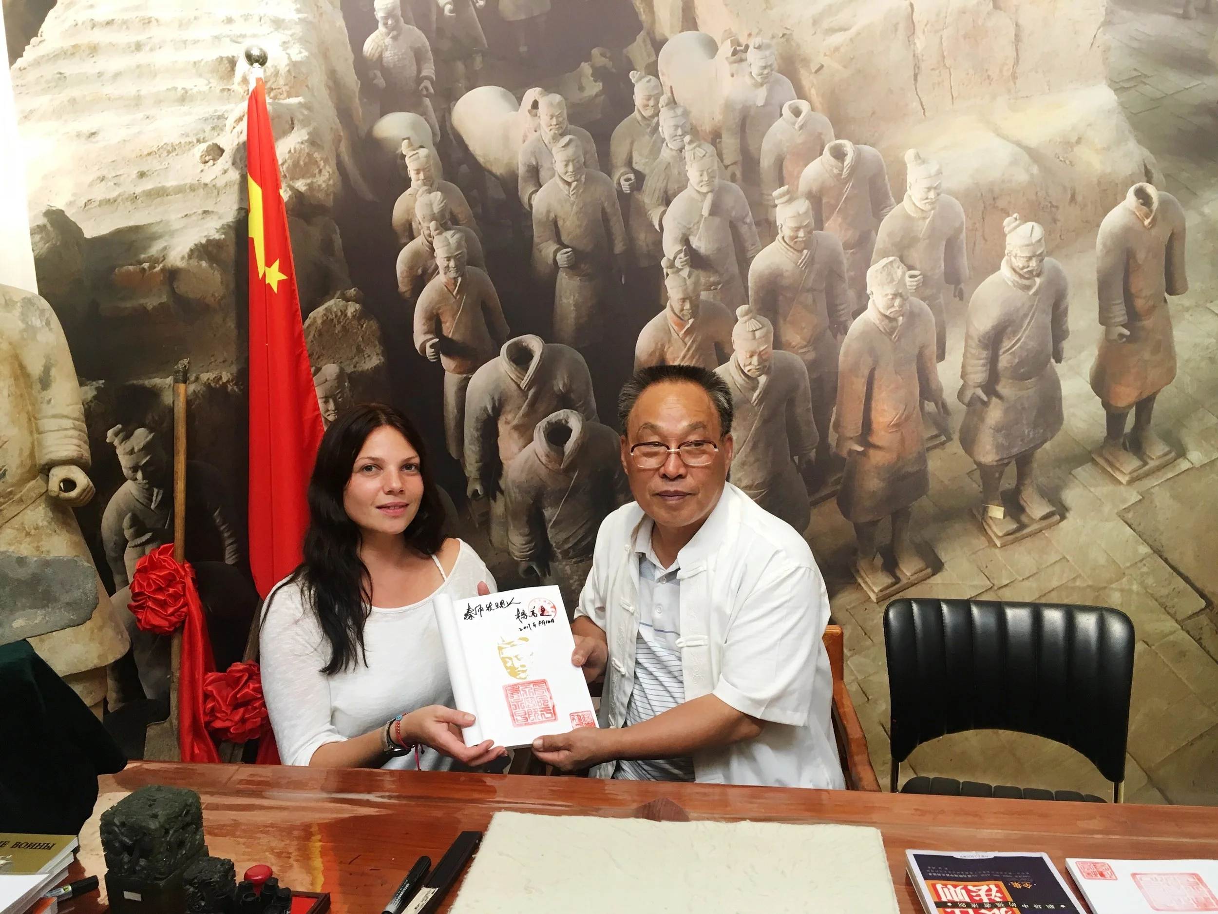 Mr Yang Zhifa one of the farmers who discovered in 1974 the Terracotta Army