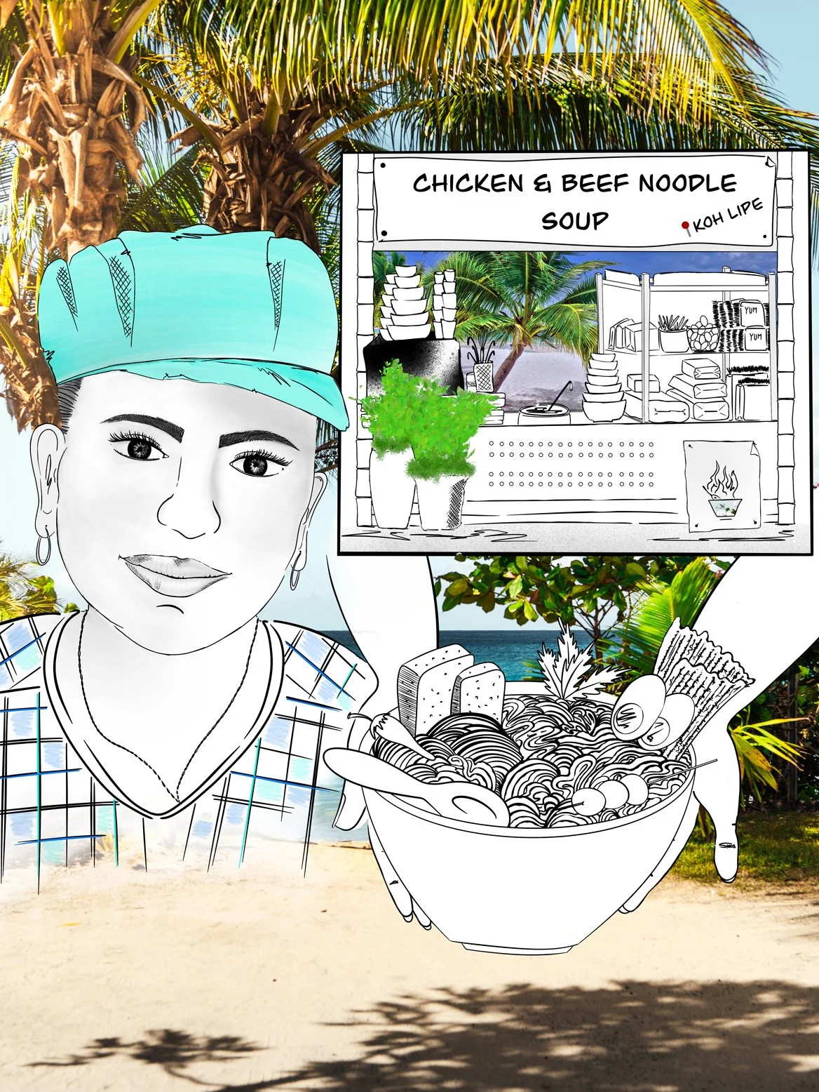 Koh Lipe - Chicken & Beef Noodle Soup