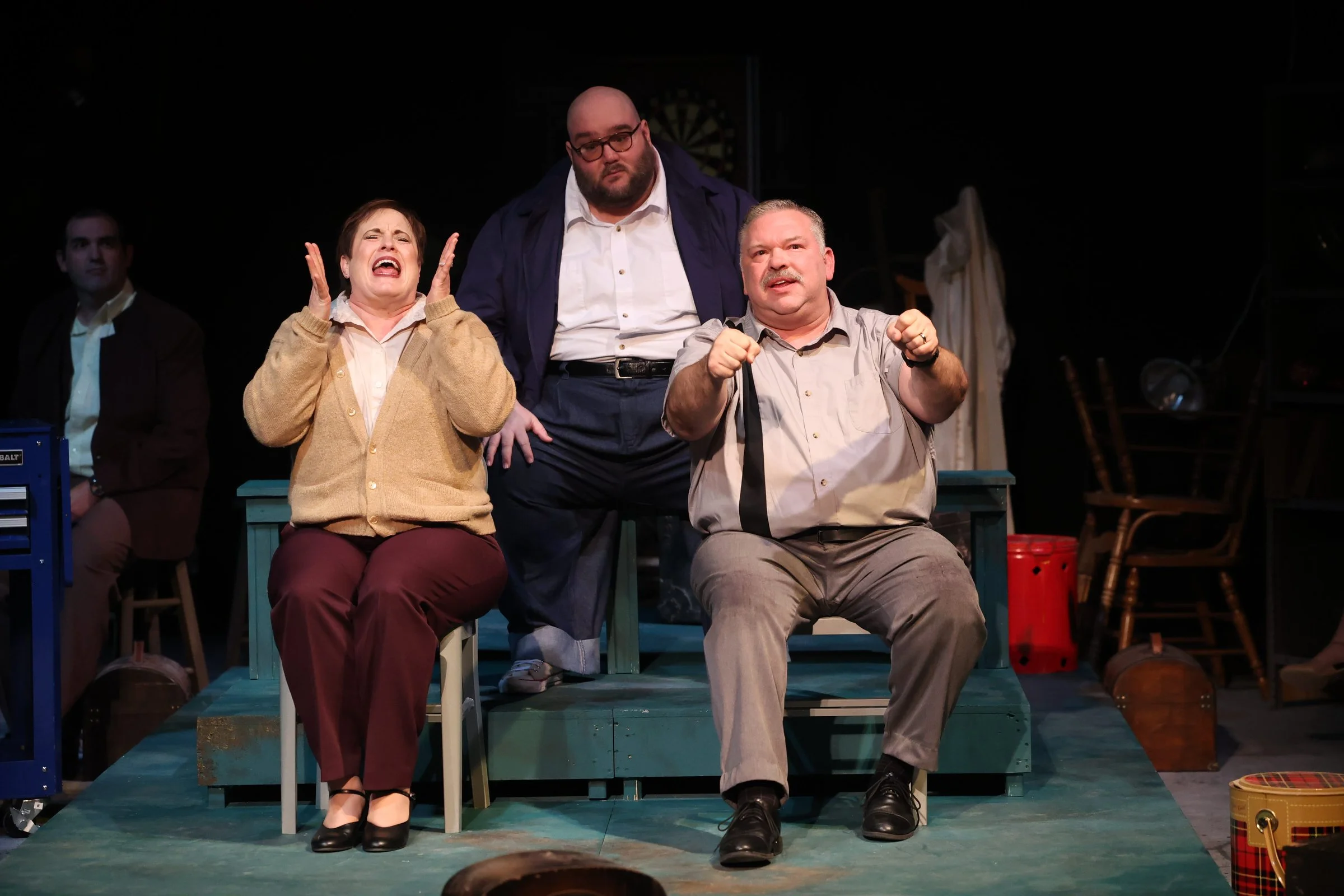 Final Mom costume with dyed blouse