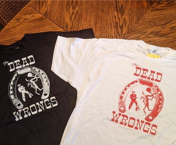 Check out these shirts you could win just by getting a ticket for The Dead Wrongs with @skeena_rising at @ominecaarts on March 19th!  Tickets through link in bio :)
.
#princegeorgebc #artcentre #livemusic #downtownpg #northernbc #honkytonk