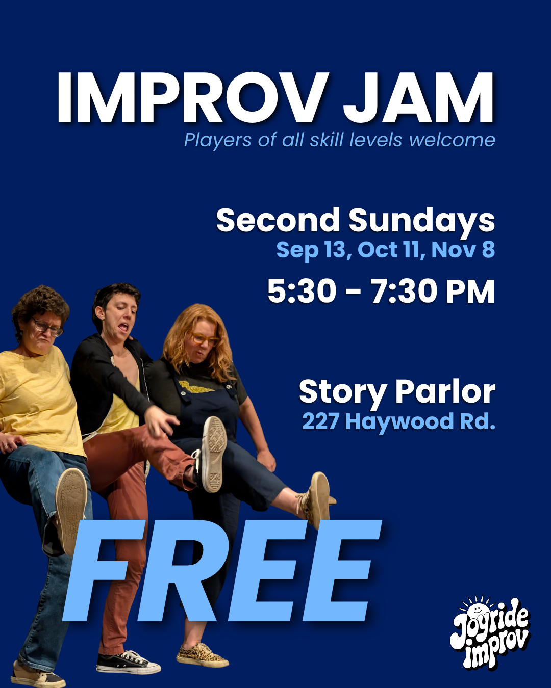 Improv Jam with Joyride | Second Sunday Evenings | FREE