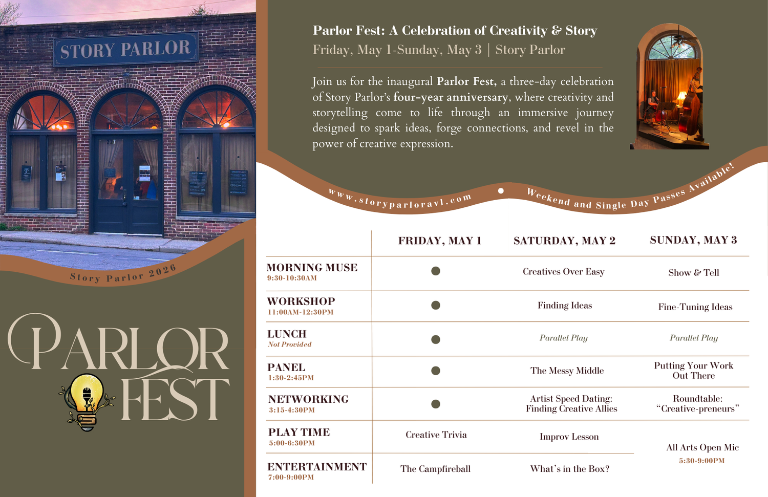 Parlor Map Parlor Fest: A Celebration of Creativity & Story — Story Parlor