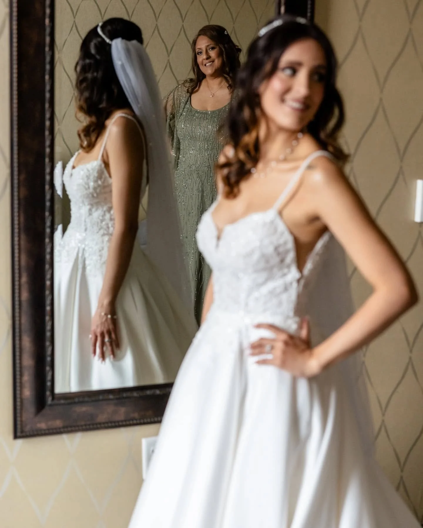 Getting ready with mom &gt; 

It's always a special moment, getting ready for your wedding day. Especially when you get to share it with Mom.