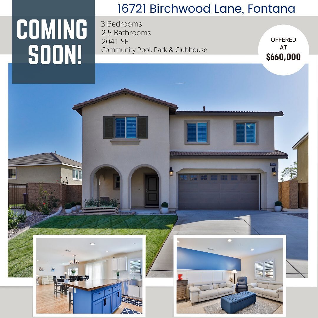 ✨ Coming Soon! ✨ Swipe to see the dreamiest backyard 😍

16721 Birchwood Lane
Fontana, CA 92336

3 bedrooms | 2.5 Bathrooms

Offered at $660,000

Virtual Tour: www.16721BirchwoodLane.com

Located within the highly coveted neighborhood of Bella Strada