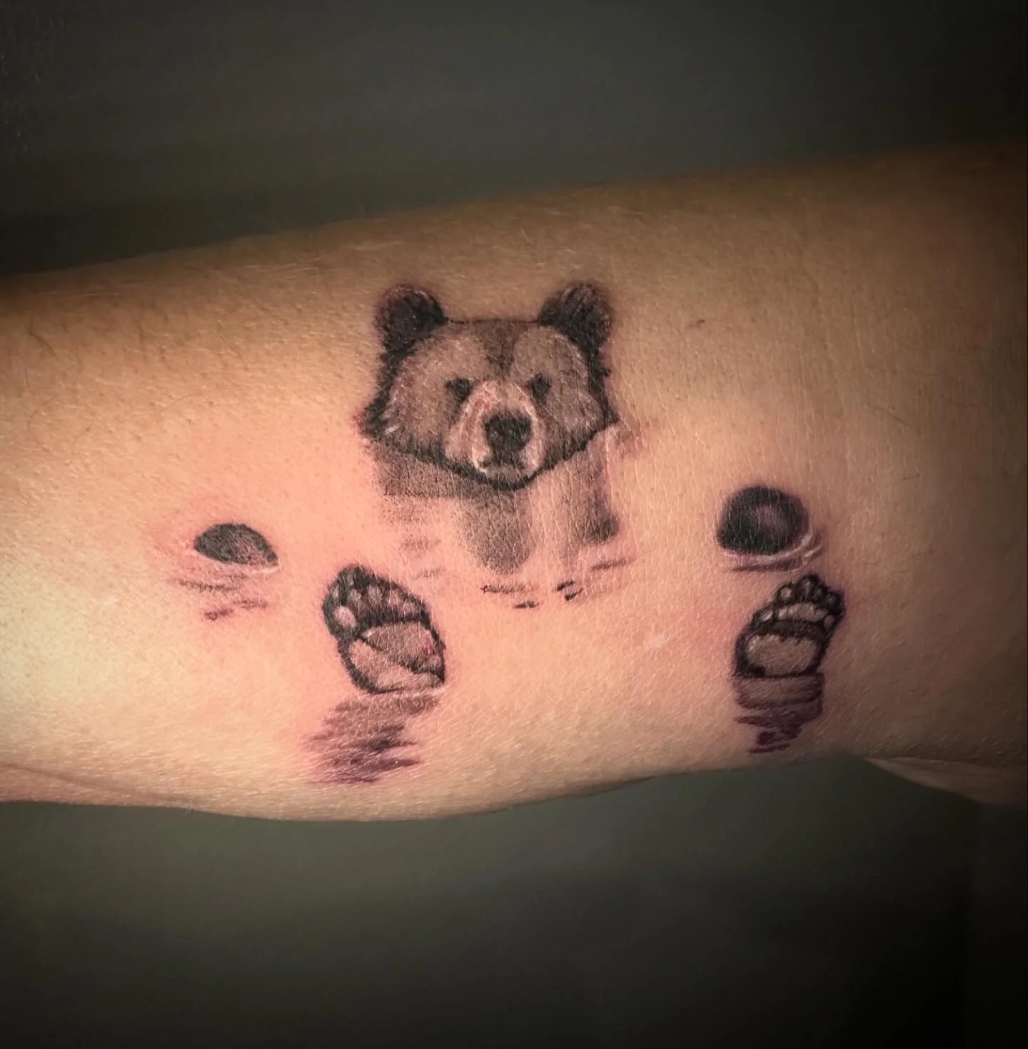 Black and grey Floating bear