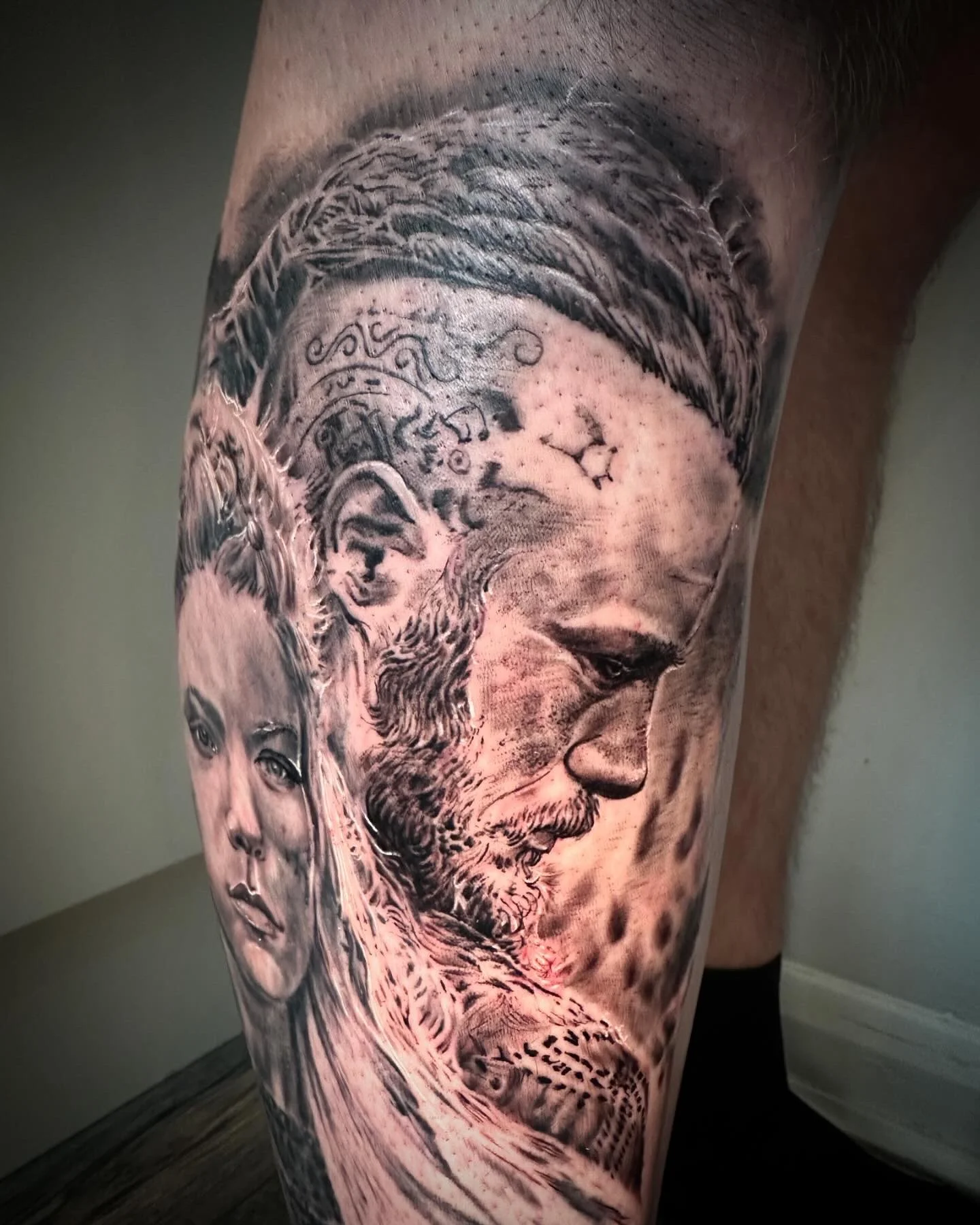 Black and grey Viking