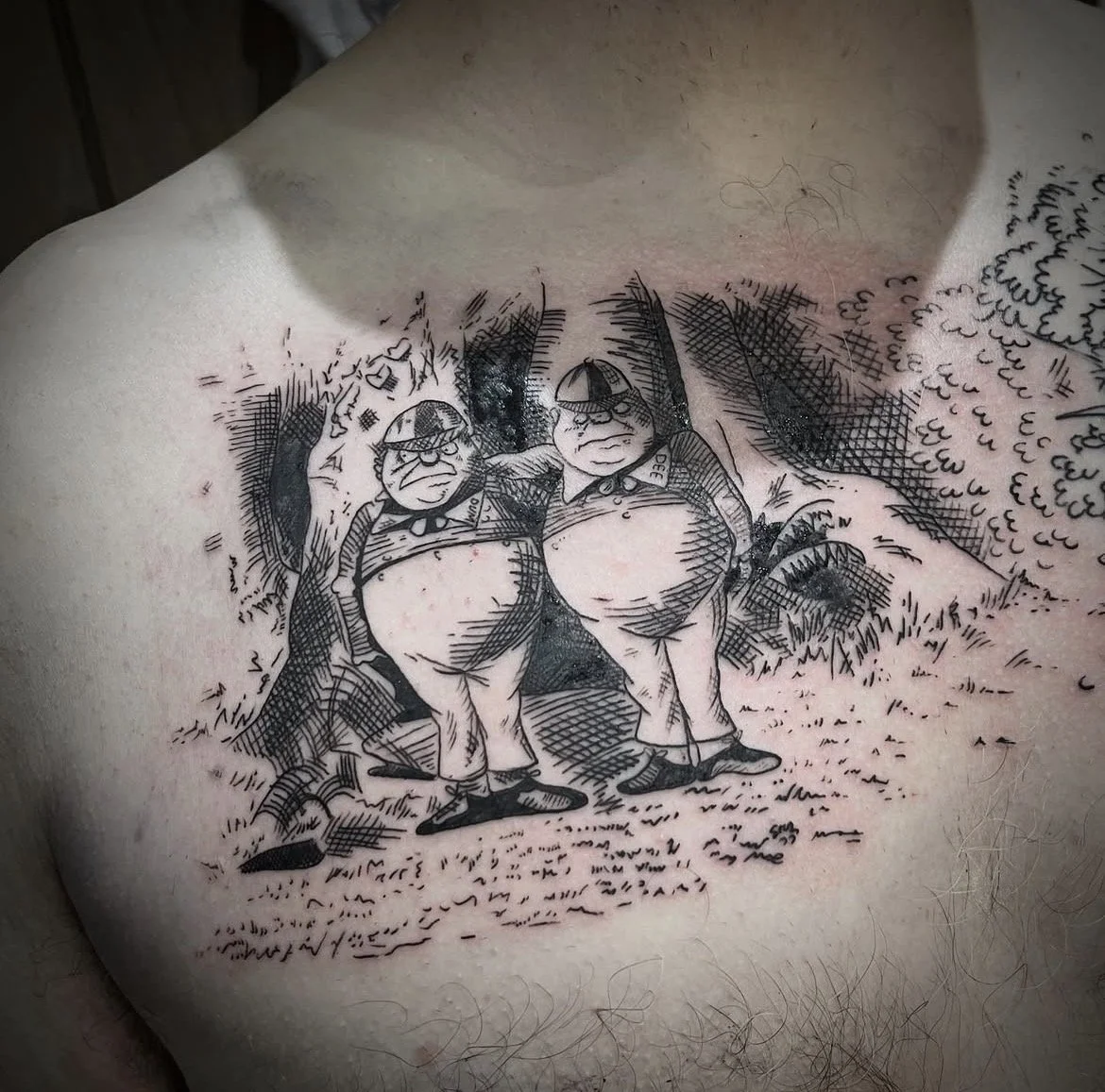 Tweedle dum and tweedle Dee 