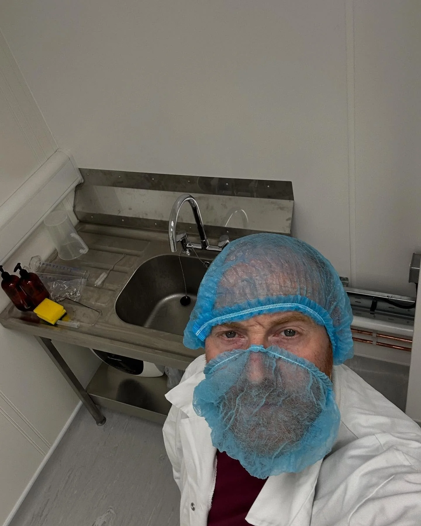Some more stainless jobs at my favourite soap factory. Hair net, beard net and lab coat required for the clean areas.