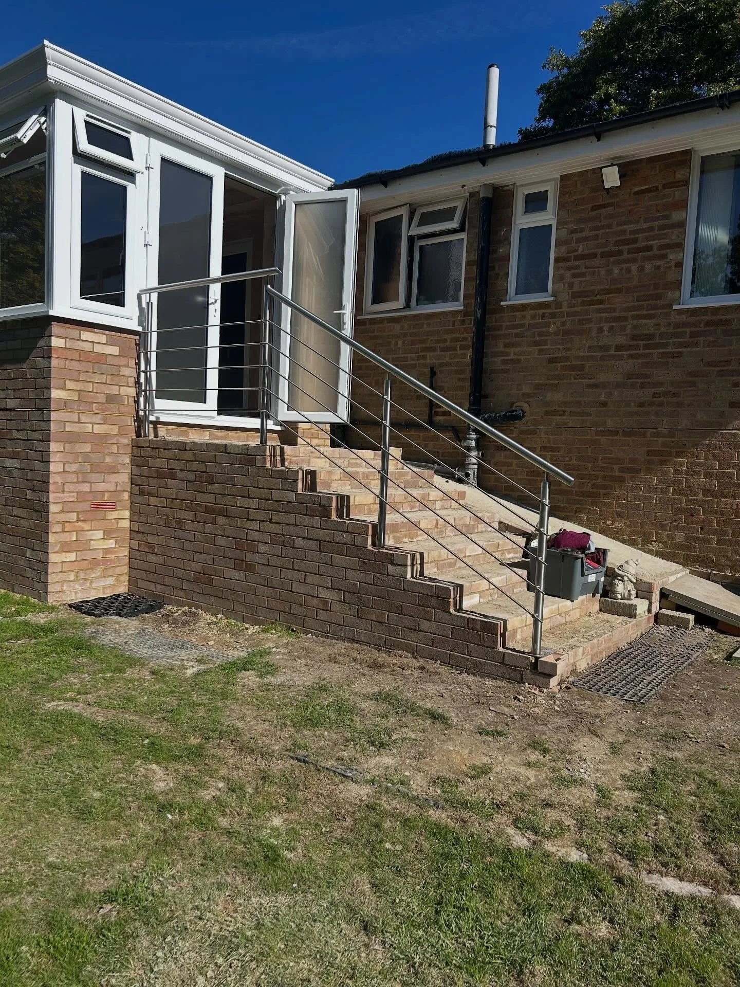 Stainless steel tube rail with 12mm rod infills for a local customer designed, fabricated and installed.