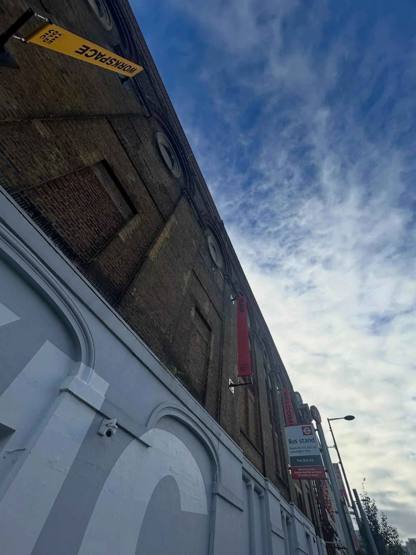 Back up to the old vic today to drop off some small last minute items, was great to see the banners installed.