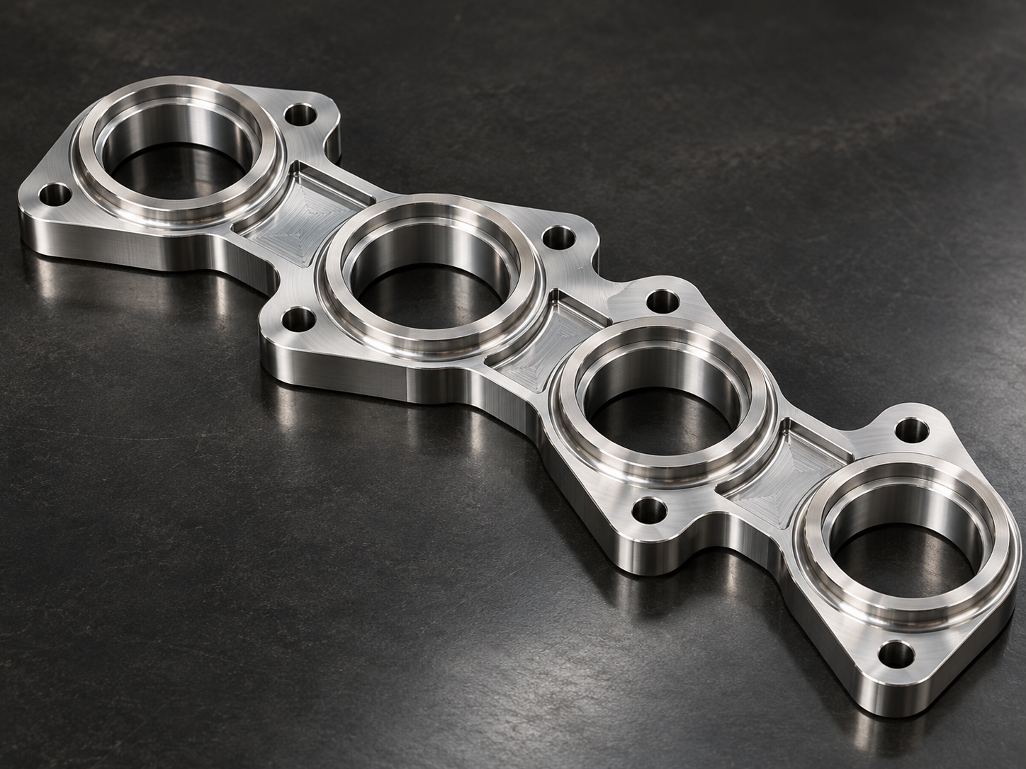 Vw golf 16v exhaust manifold flange. Billet 304 stainless for 1.5” tubing
