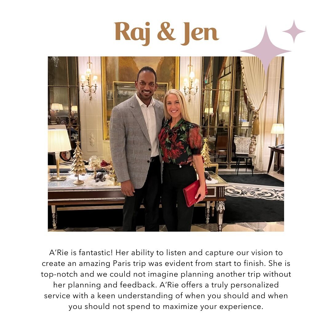 When Raj reached out for help in planning the most magical 15th wedding anniversary trip to Paris for his wife Jen, I was thrilled to take on the challenge! We started with luxurious accommodations at the splendid palace and hotel @lemeuriceparis rig