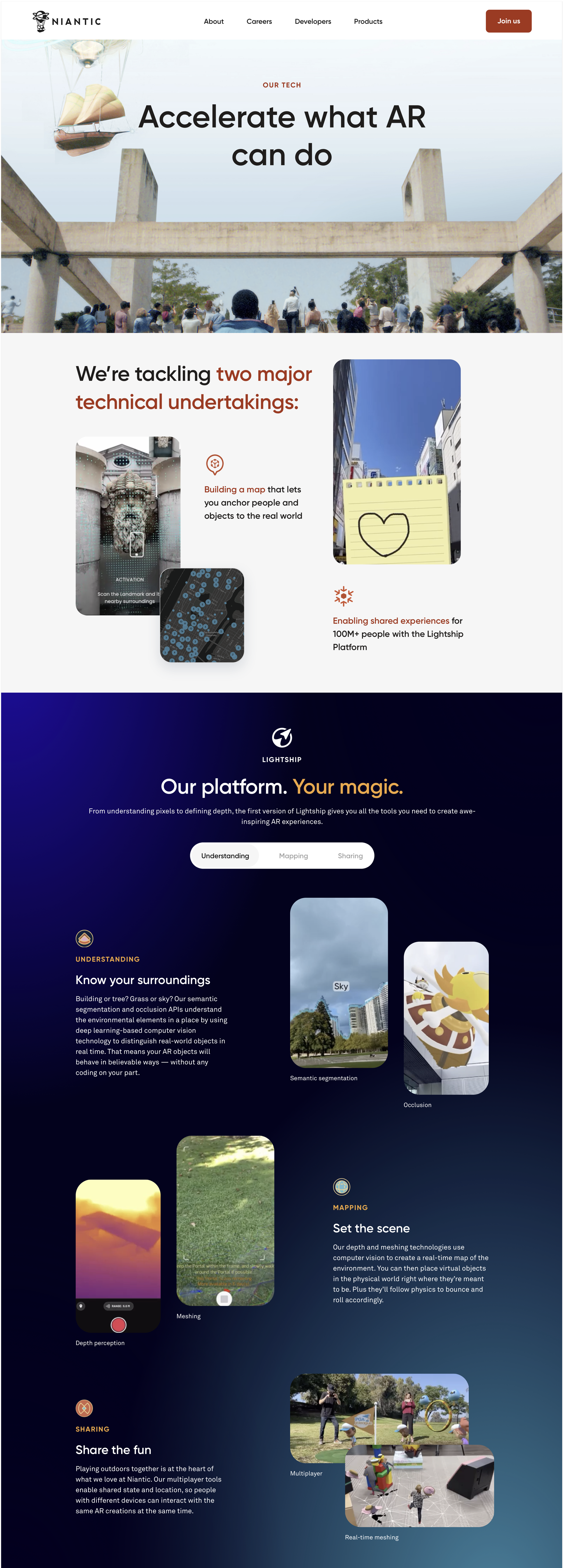 Developers page