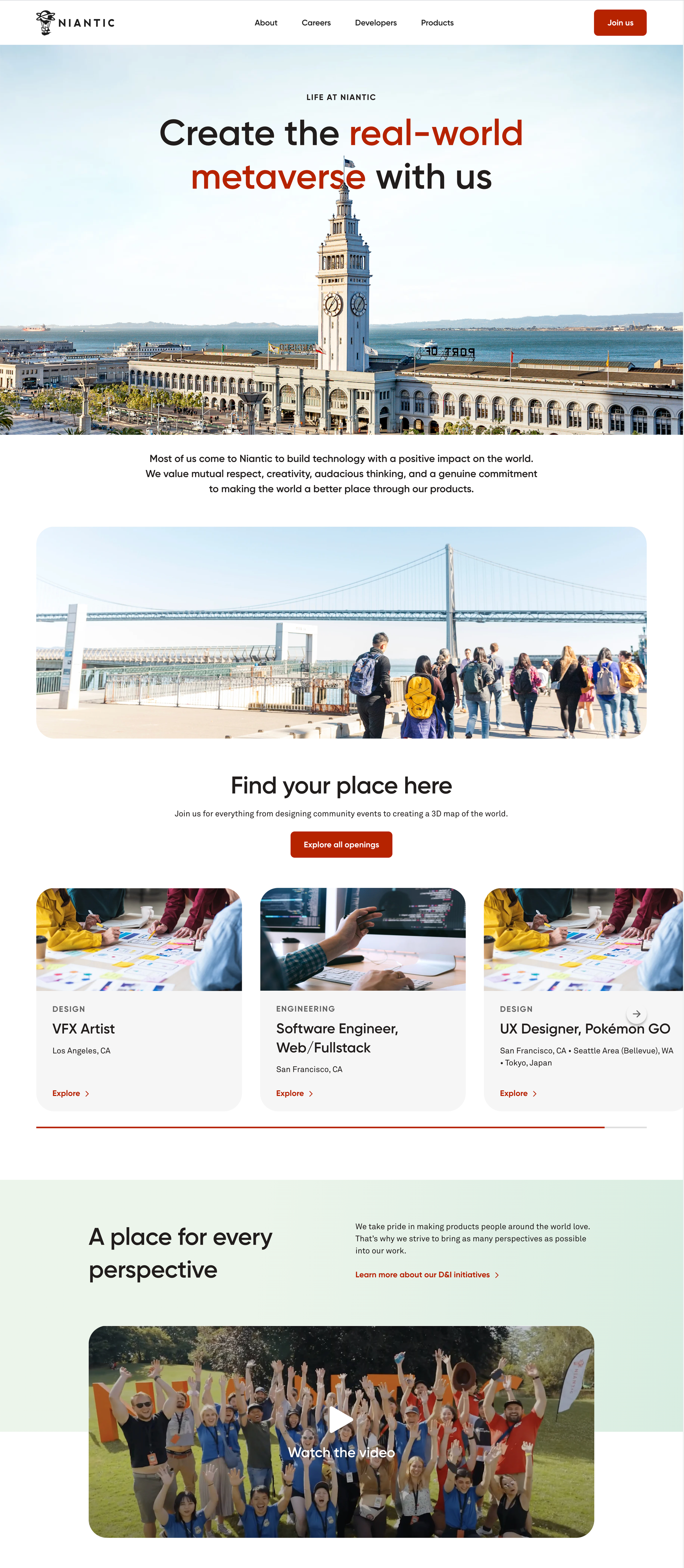 Careers page