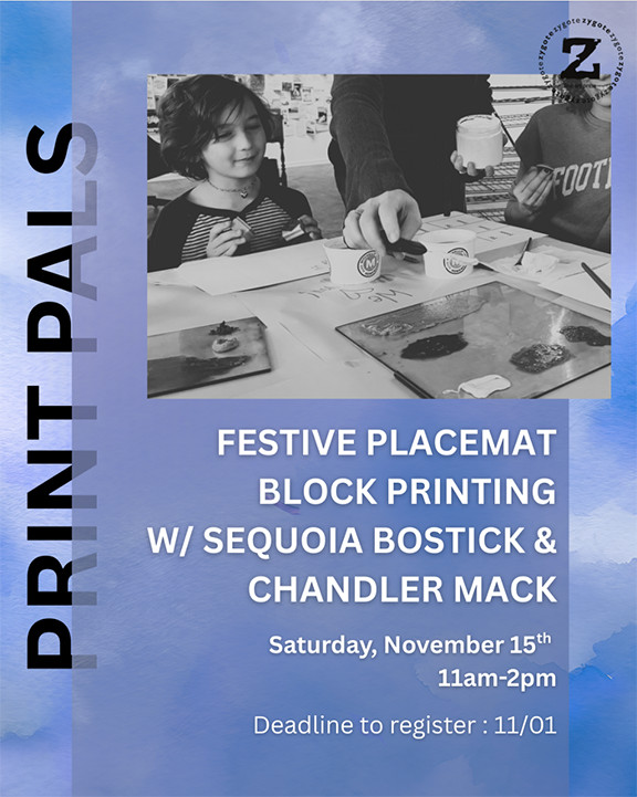 Print Pals: Festive Placemat Block Printing w/ Sequoia Bostick & Chandler Mack