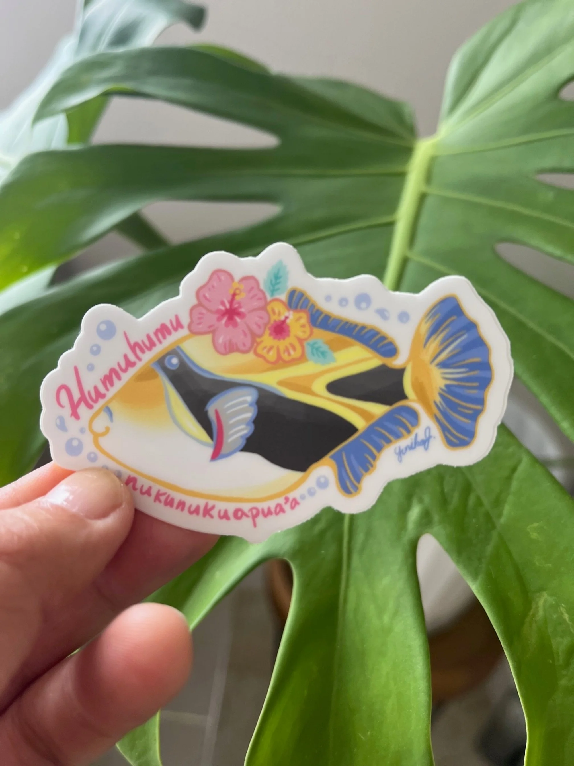 Kawaii Humuhumunukunukuapuaʻai Sticker
