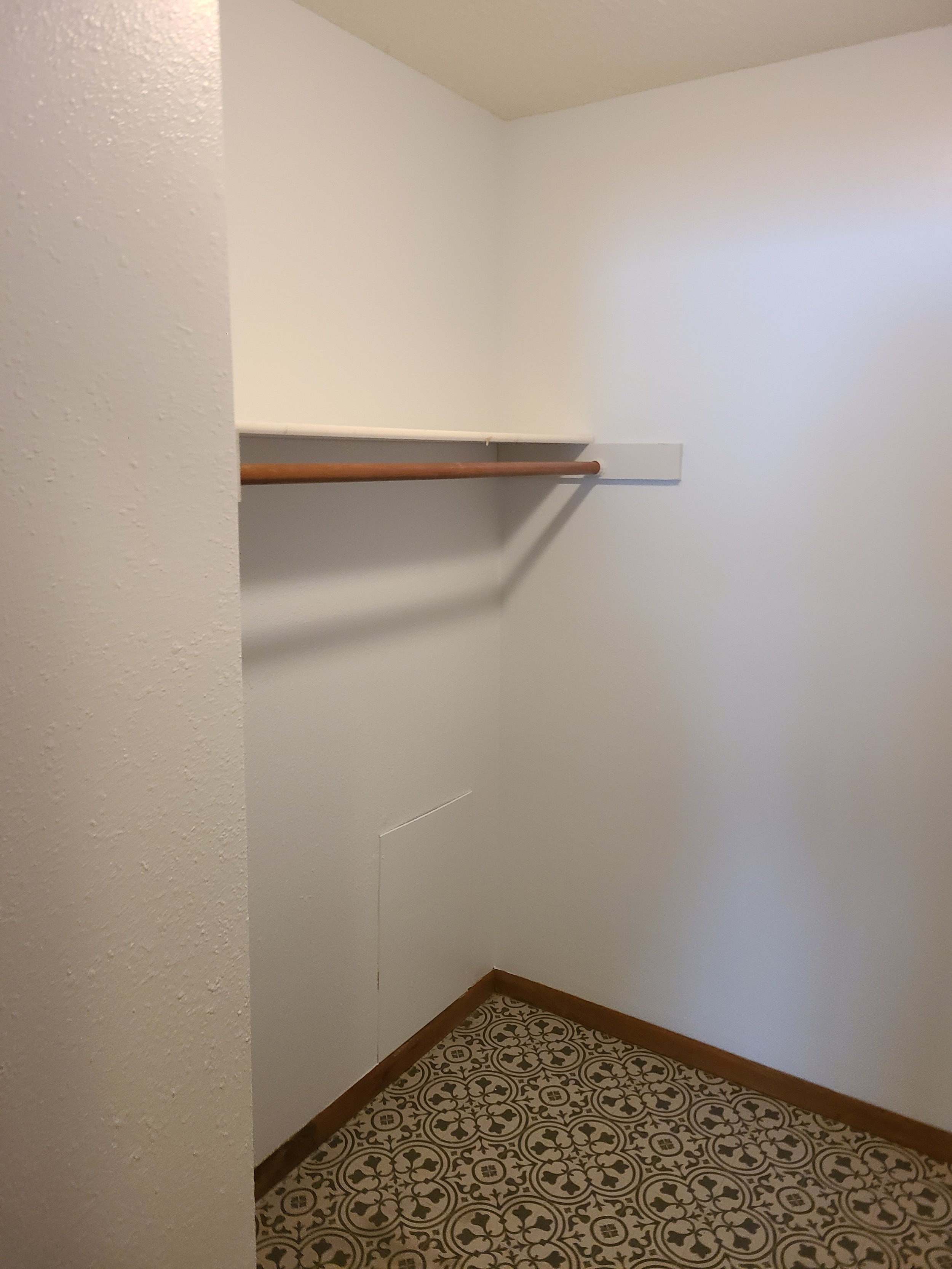 Interior photo of an apartment closet in the Country Club Parkway Apartments in Moorhead, MN