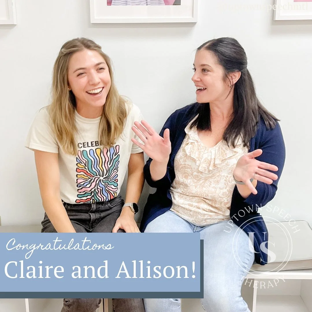 We know we have the best therapists in the world at Uptown Speech, but we’d like to take a moment to brag! 
This fall both Ms. Allison and Ms. Claire have accepted positions working at local universities!
Ms. Allison is the Adjunct Professor