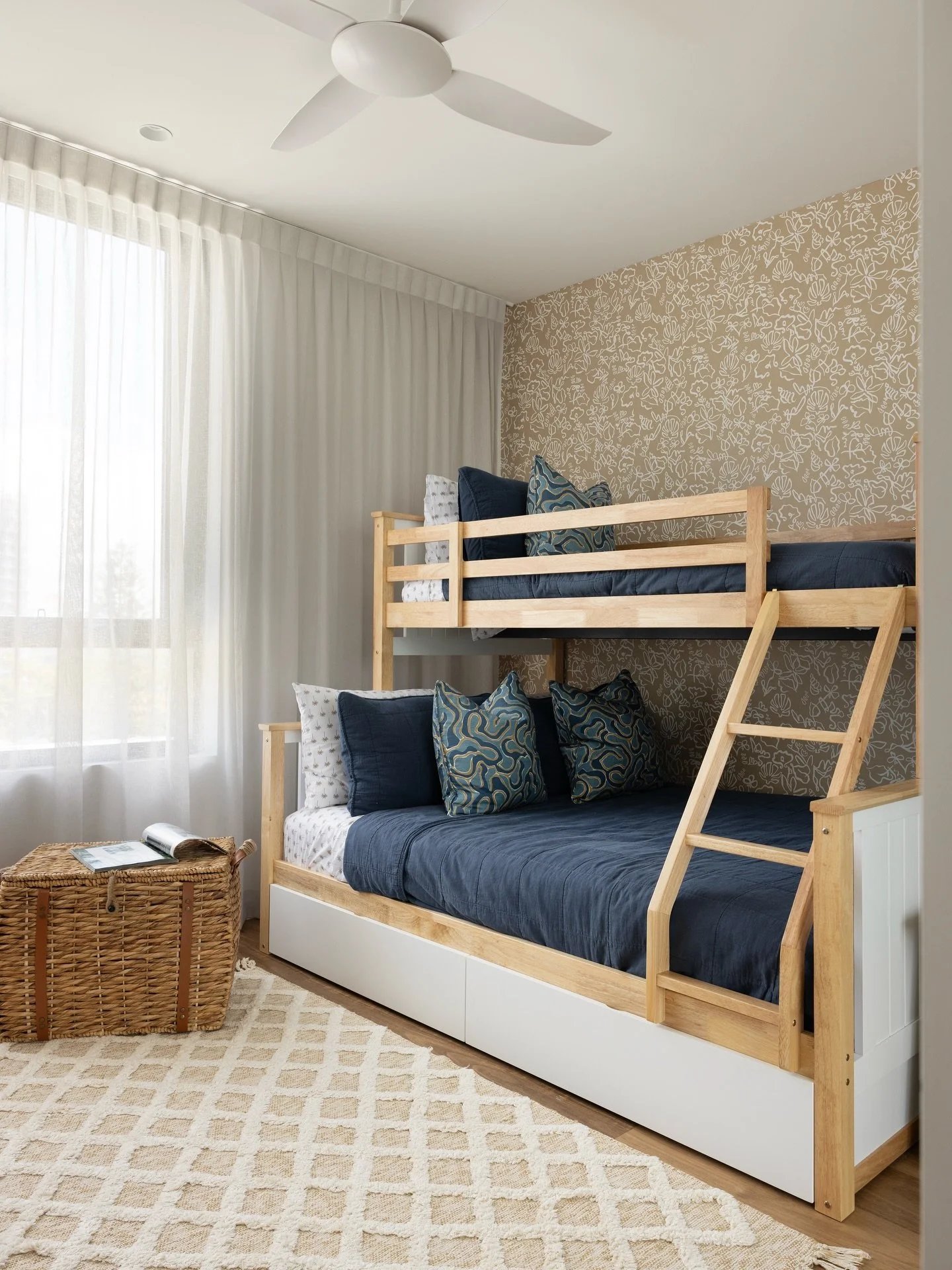 Bunks || I love love this bunk room at DL&rsquo;s recent Broadbeach project. Practical and oh so fun!
