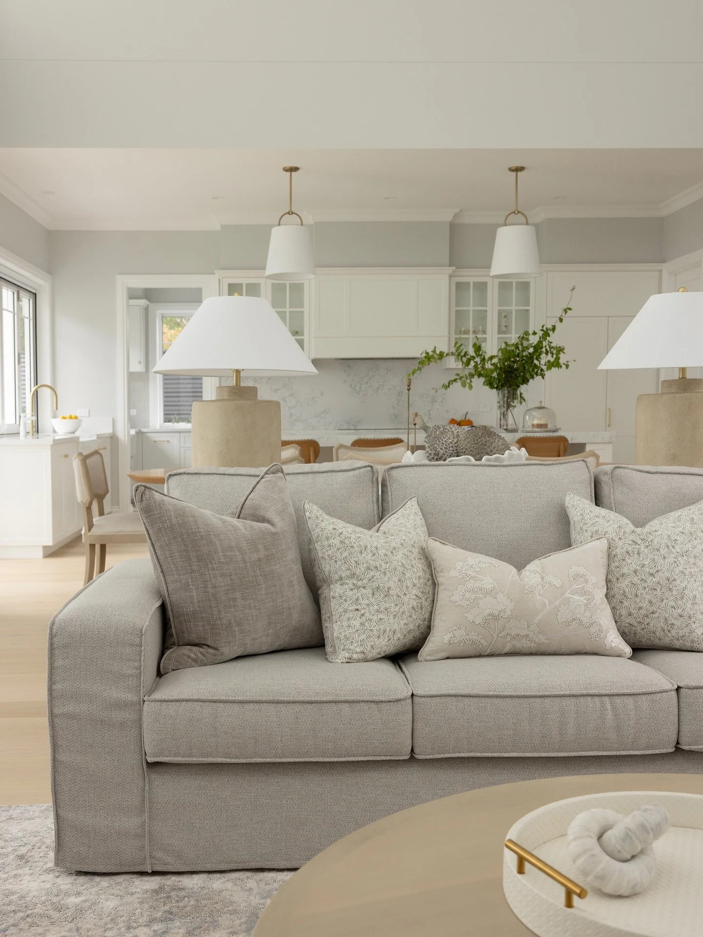 Details || Same room, different angle (check out the previous post). Every angle of this expansive living and dining space was considered to ensure a cohesive, open plan living and dining. Proving that neutral doesn&rsquo;t mean boring 🤍