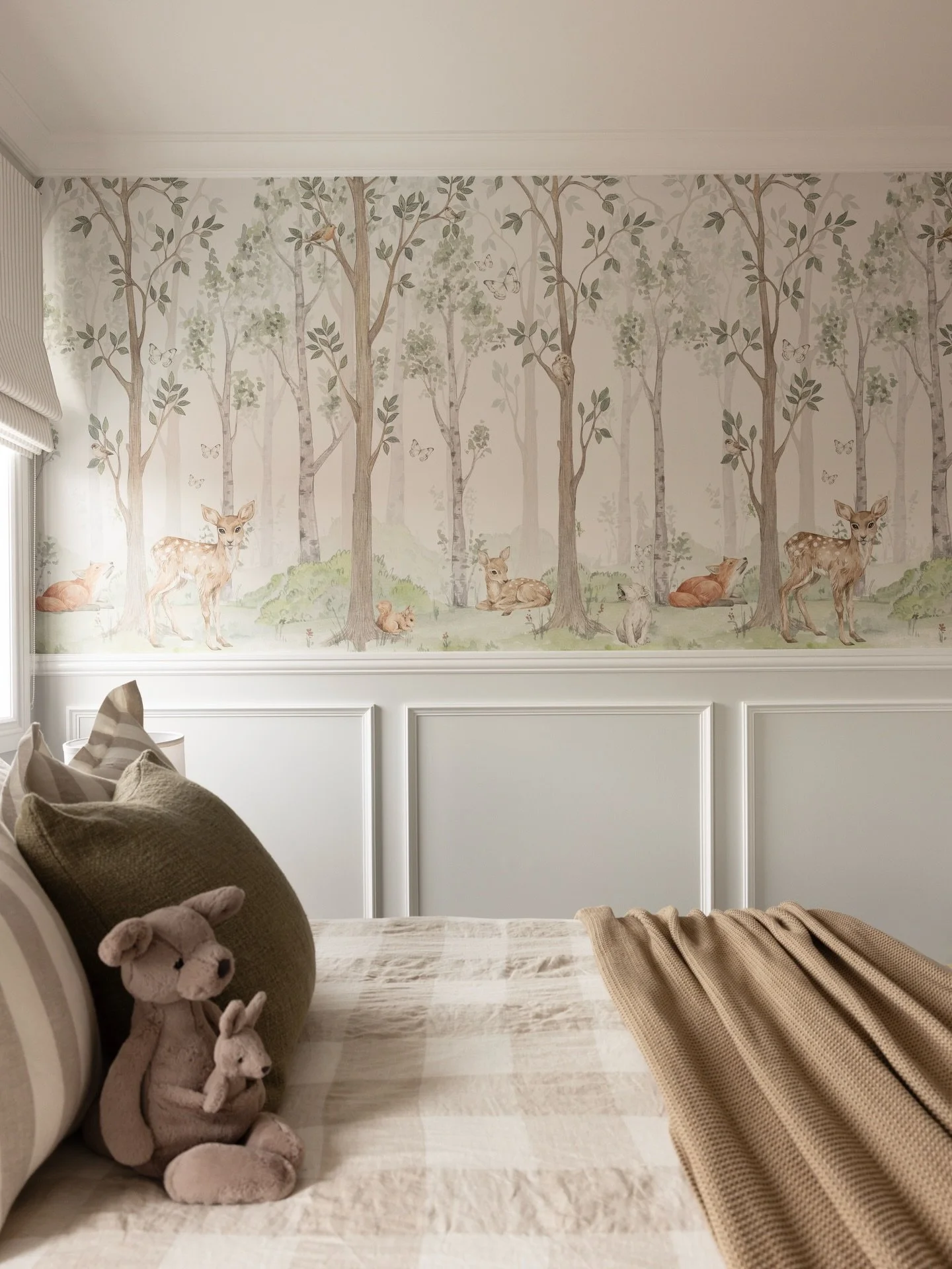 Mural || The sweetest bedroom for the sweetest little boy. When presented with some options this mural was the winning choice and a great starting point for creating a sweet and serene retreat ✨