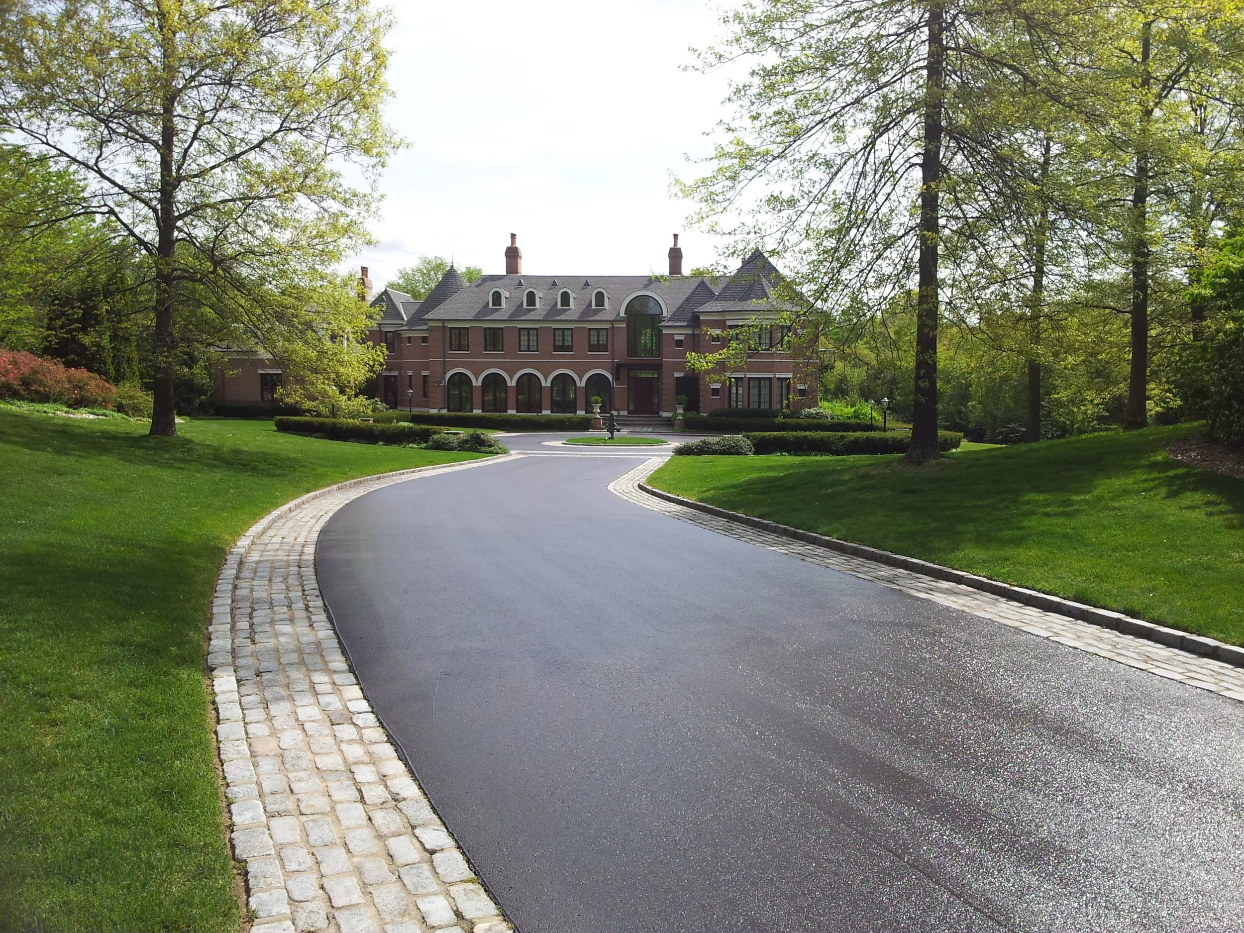 sealed asphalt parking lot on Long Island