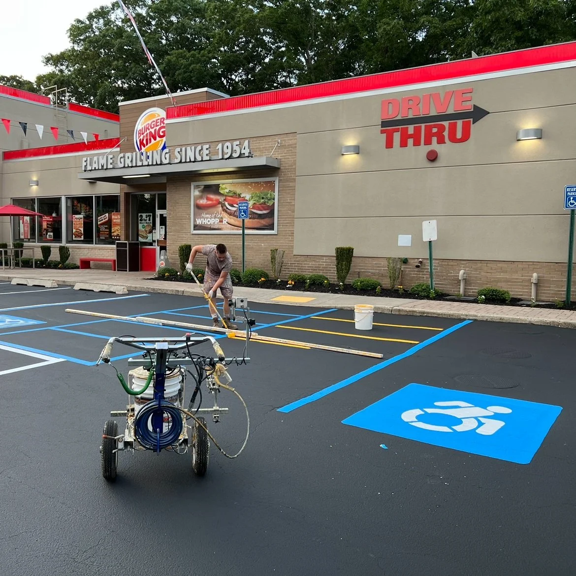 Parking lot restriping Long Island