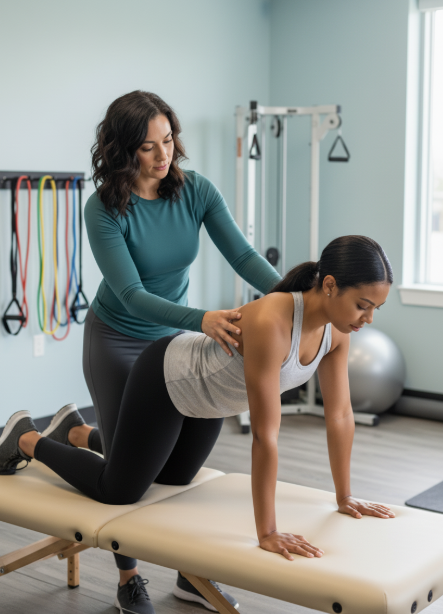 Arlington performance physical therapy demonstration of corrective exercise technique with personalized coaching