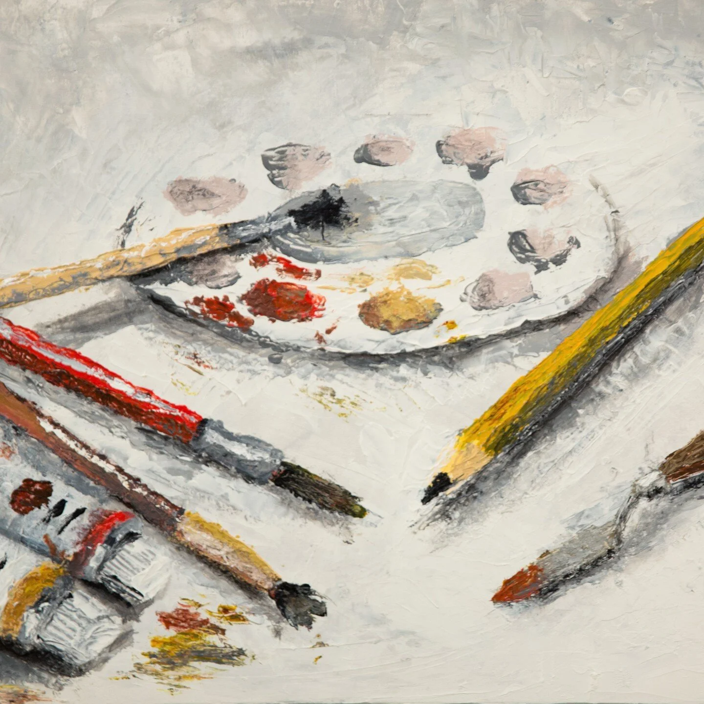 &quot;Tools of the Trade&quot; - Palette Knife Acrylic
We all have the tools of a trade but do we use them?

#art #acrylicpainting #paletteknifepainting