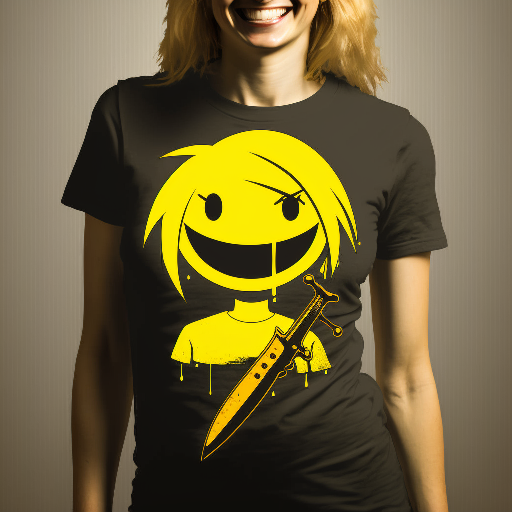 Smiley Girl T-Shirt Design by Chameleon Artist.png