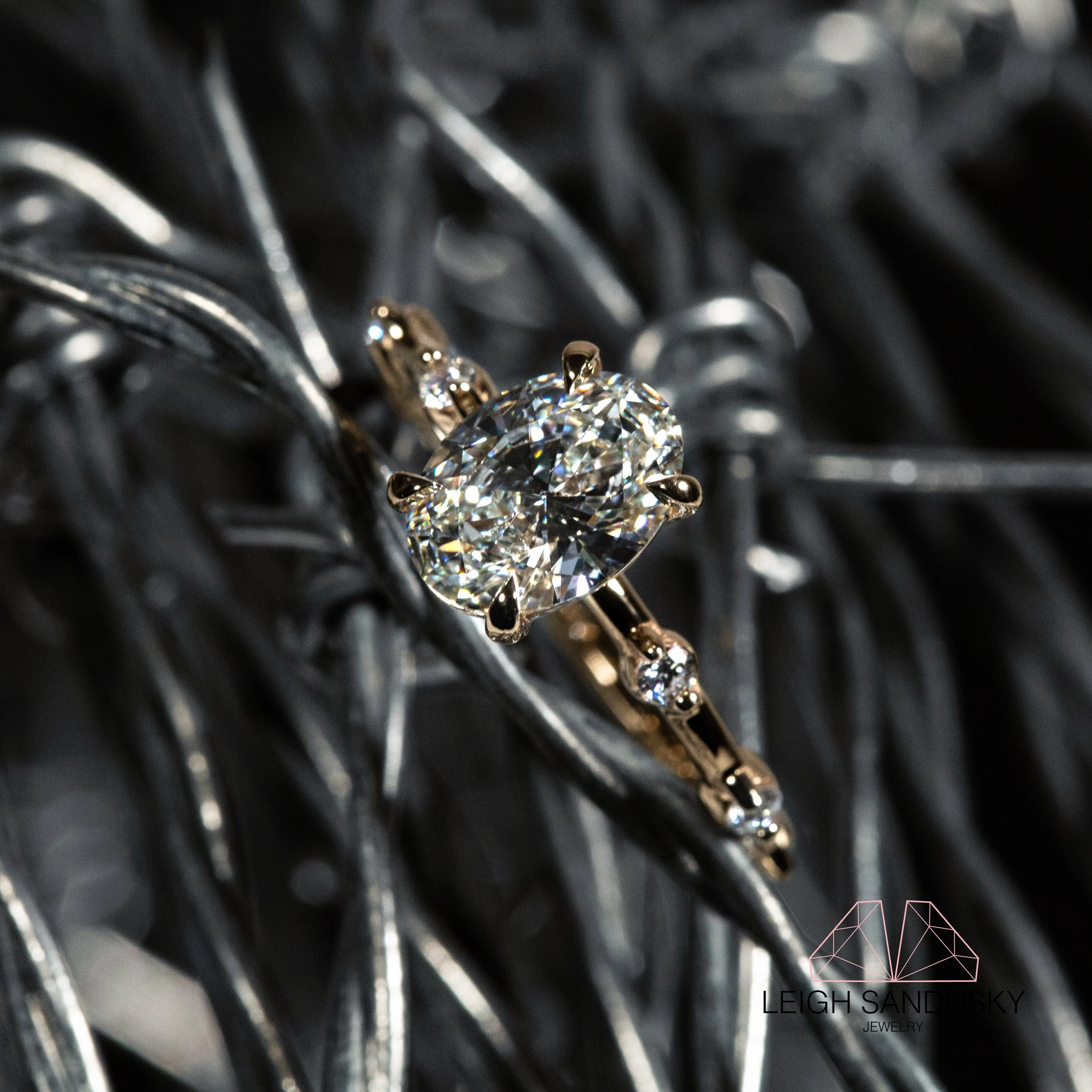 Oval Diamond Yellow Gold Engagement Ring