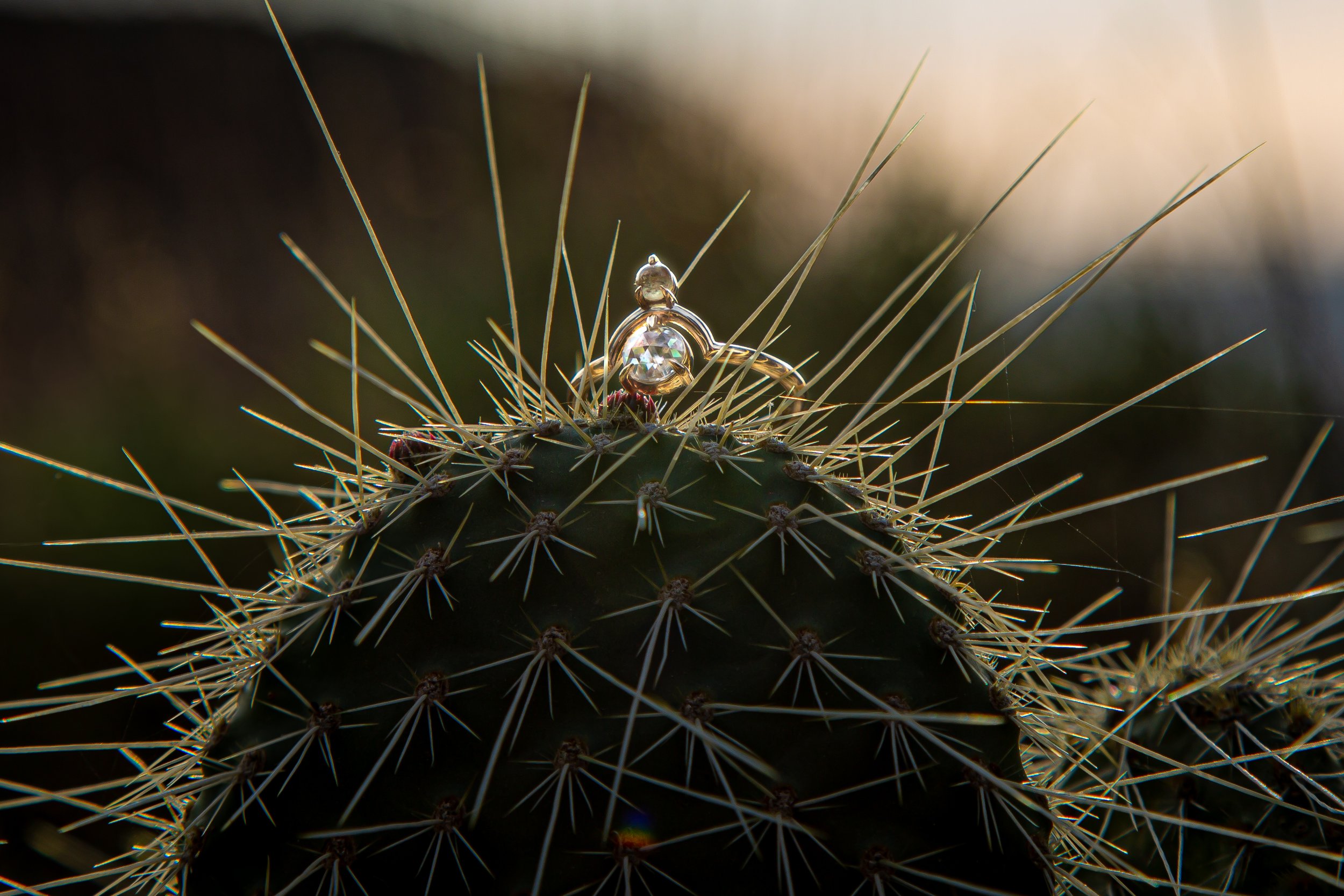 Sea glass two stone engagement ring