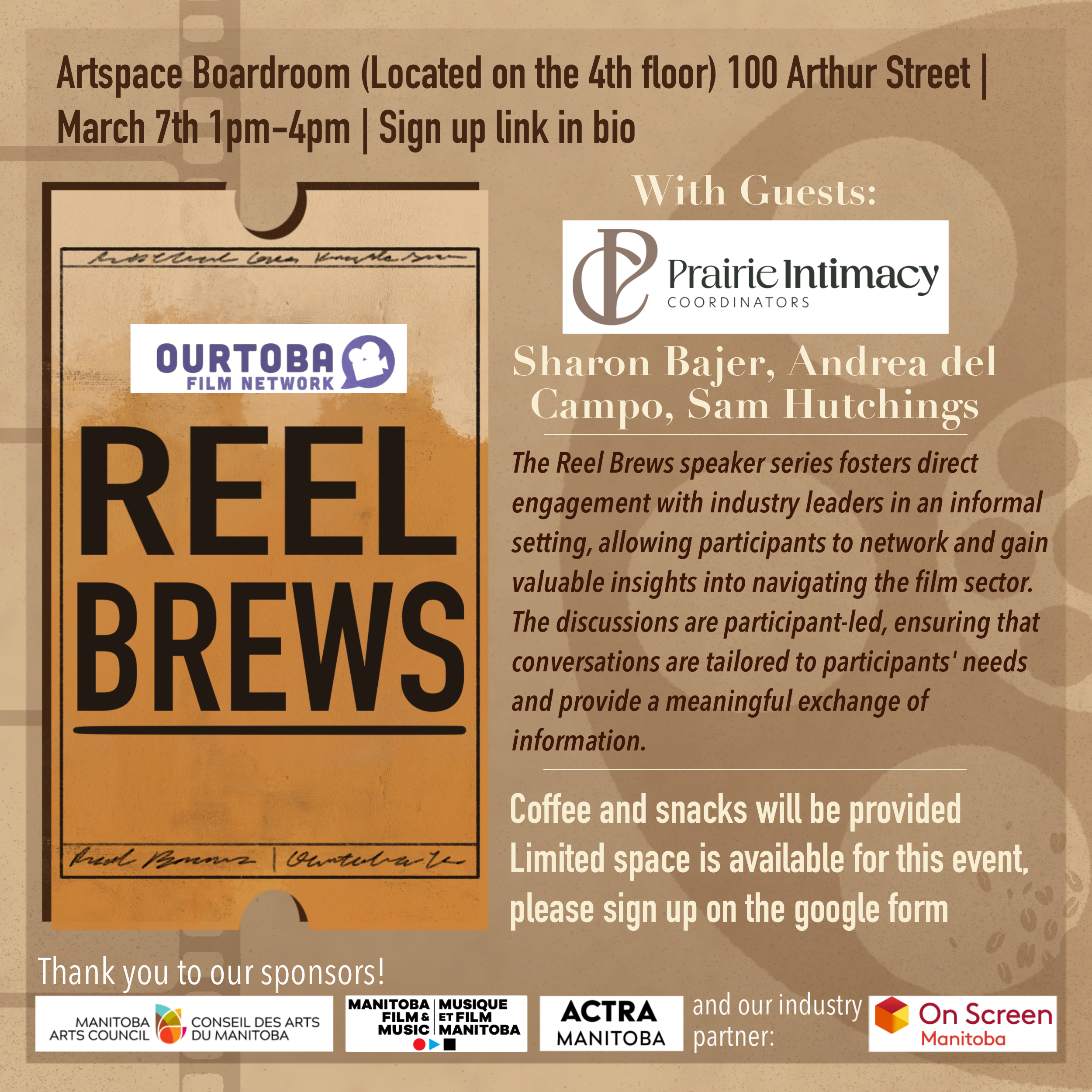 Reel Brews w/ Prairie Intimacy Coordinators 🎬