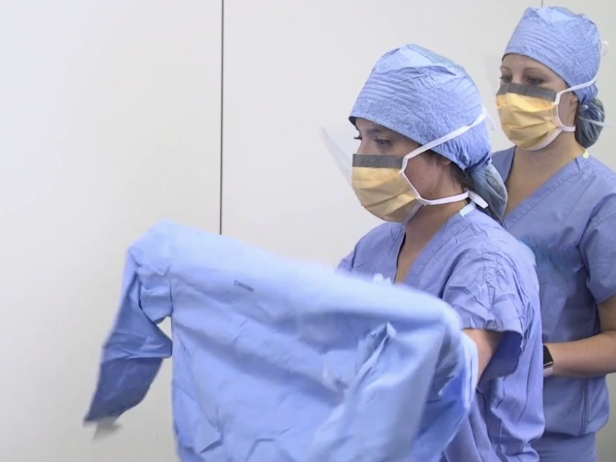 CVICU employing sterile technique