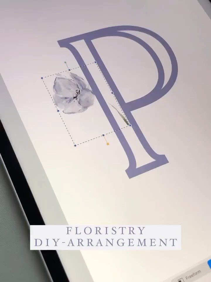 : You can diy Alphabet Florals to uniquely yours 💗 #personalization #procreatewatercolor